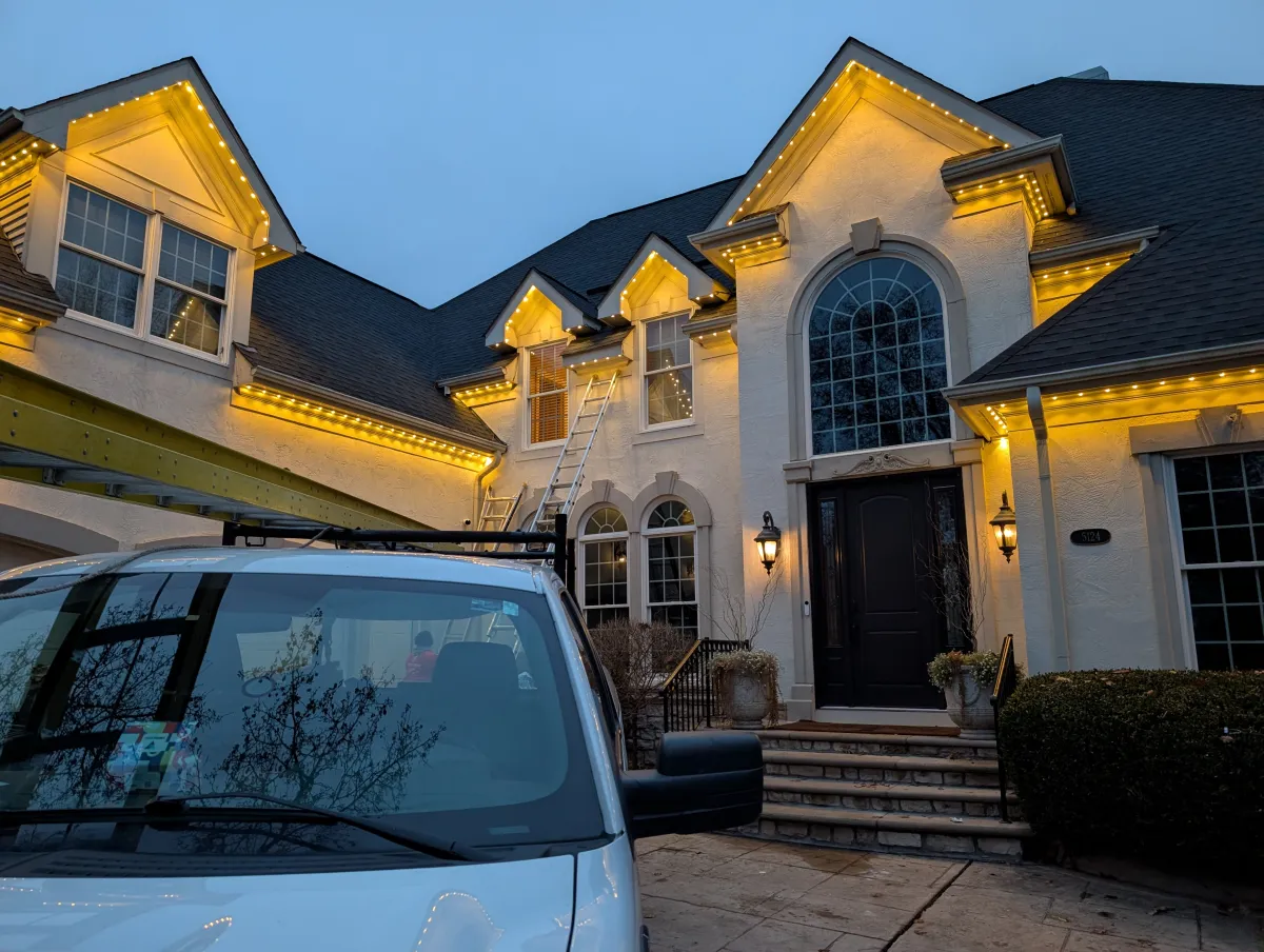 Warm white stucco estate